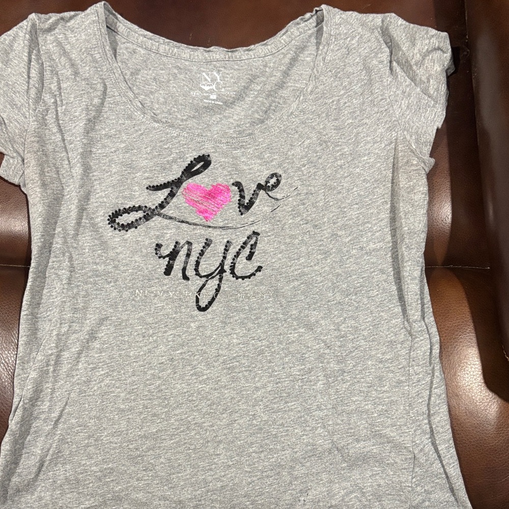 New York & Company Gray Love NYC Tee